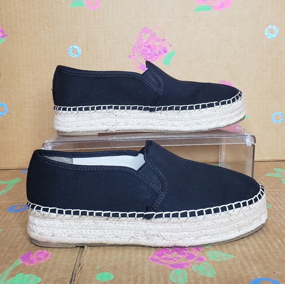 CIRCUS BY SAM EDELMAN Camellia Black Platform Espadrilles Shoes Size 8.5 - Picture 2 of 10